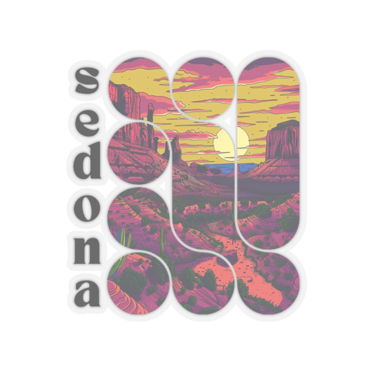 Sedona Neon Retro Sticker