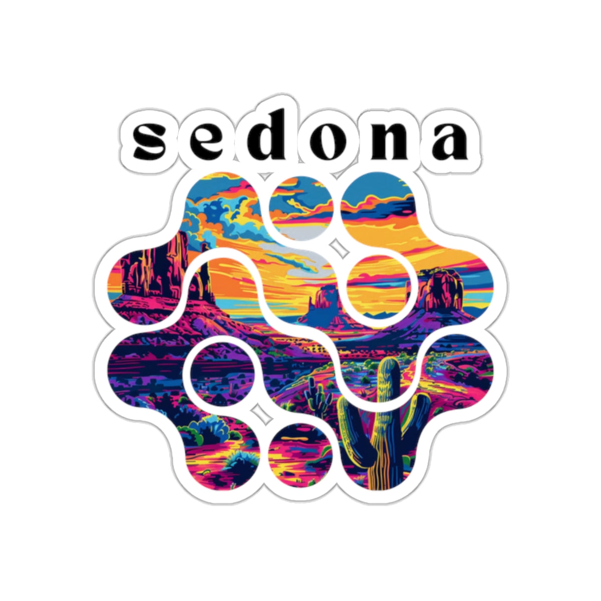 Sedona Neon Retro Horizon Sticker